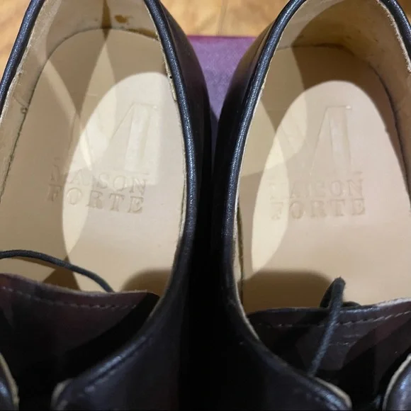 Brand New Maison Forte lace-up whole cut shoes Brown Sz 10 M - Picture 8 of 11